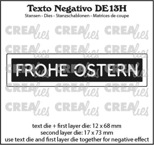 Crealies Texto Negativo Stansen German No. 13H Frohe Ostern (DE13H) Crealies Texto Negativo Stansen German No. 13H Frohe Ostern (DE13H)