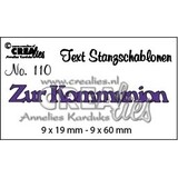 Crealies Tekst Stansen German No. 110 Zur Kommunion (CLTSS110)
