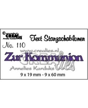 Crealies Tekst Stansen German No. 110 Zur Kommunion (CLTSS110)