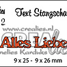 Crealies Text Dies German No. 12 Alles Liebe (CLTSS12)