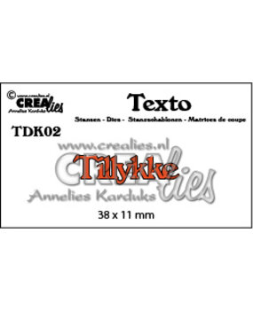 Crealies Texto Dies Danish Dies Tillykke (TDK02)