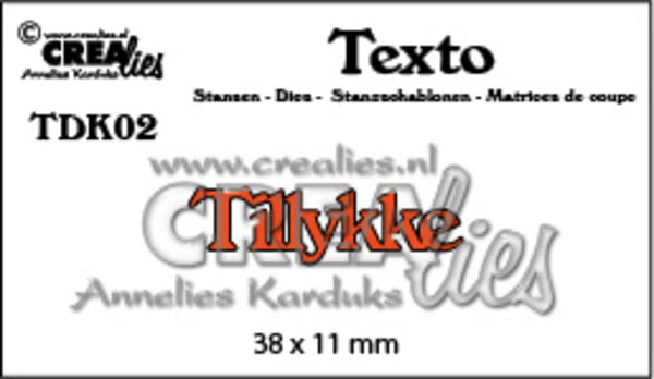 Crealies Texto Stansen Danish Tillykke (TDK02)