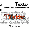 Crealies Texto Stansen Danish Tillykke (TDK02)
