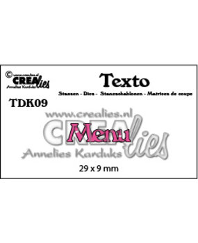 Crealies Texto Dies Danish Menu (TDK09)