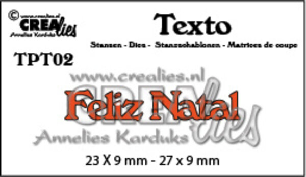 Crealies Texto Stansen Portuguese Feliz Natal (TPT02)