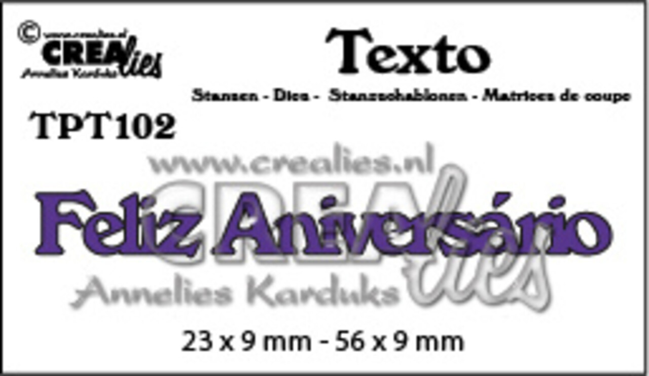 Crealies Texto Dies Portuguese Feliz Aniversário (TPT102) Crealies Texto Dies Portuguese Feliz Aniversário (TPT102)