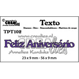 Crealies Texto Stansen Portuguese Feliz Aniversário (TPT102)