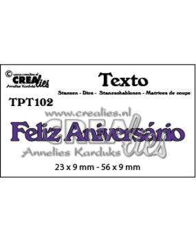 Crealies Texto Dies Portuguese Feliz Aniversário (TPT102)