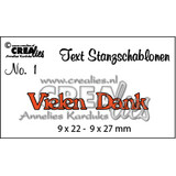 Crealies Text Dies German No. 1 Vielen Dank (CLTSS01)