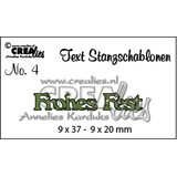 Crealies Text Dies German No. 4 Frohes Fest (CLTSS04)