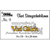 Crealies Tekst Stansen German No. 9 Viel Glück (CLTSS09)