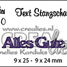 Crealies Tekst Stansen German No. 10 Alles Gute (CLTSS10)