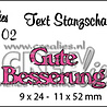 Crealies Text Dies German No. 102 Gute Besserung (CLTSS102)