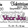 Crealies Tekst Stansen Dutch No. 20 Voor Jou (CLTS20)