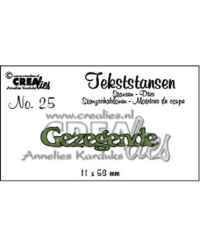 Crealies Tekst Stansen Dutch No. 25 Gezegende (CLTS25)