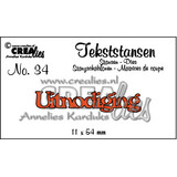 Crealies Text Dies Dutch No. 34 Uitnodiging (CLTS34)
