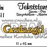 Crealies Tekst Stansen Dutch No. 41 Geslaagd (CLTS41)