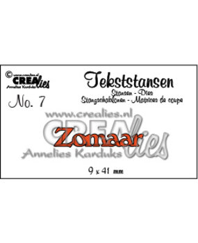 Crealies Text Dies Dutch No. 7 Zomaar (CLTS07)