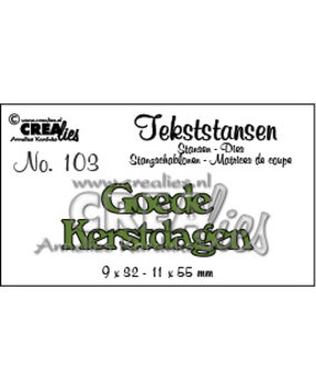 Crealies Text Dies Dutch No. 103 Goede Kerstdagen (CLTS103)