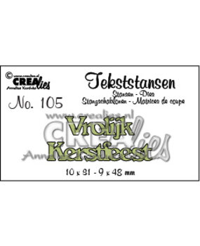 Crealies Tekst Stansen Dutch No. 105 Vrolijk Kerstfeest (CLTS105)