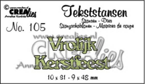 Crealies Text Dies Dutch No. 105 Vrolijk Kerstfeest (CLTS105)