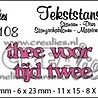 Crealies Tekst Stansen Dutch No. 108 Thee Tijd Voor Twee (CLTS108)