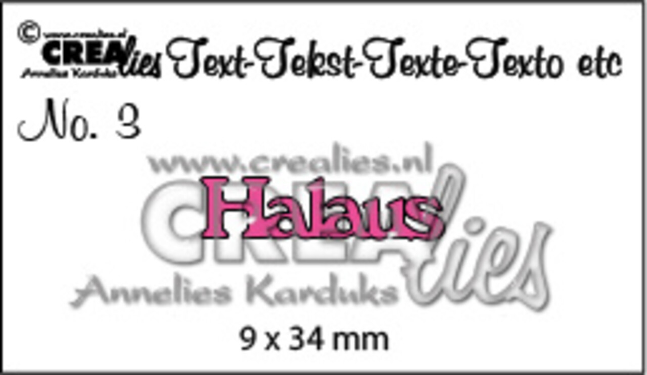 Crealies Tekst Stansen Finnish No. 3 Halaus (CLTF03)