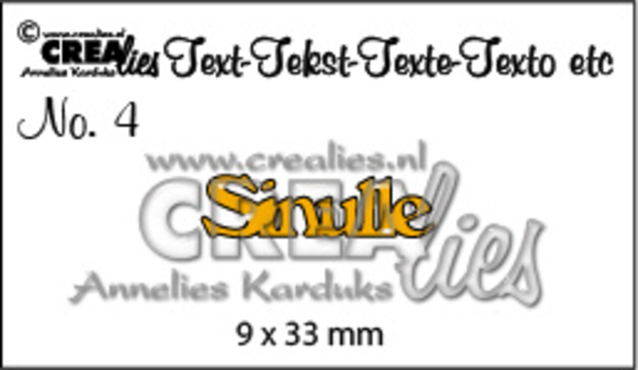 Crealies Tekst Stansen Finnish No. 4 Sinulle (CLTF04)