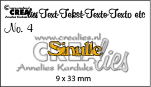 Crealies Tekst Stansen Finnish No. 4 Sinulle (CLTF04)