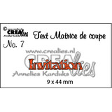 Crealies Tekst Stansen French No. 7 Invitation (CLTM07)
