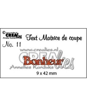 Crealies Tekst Stansen French No. 11 Bonheur (CLTM11)