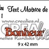 Crealies Tekst Stansen French No. 11 Bonheur (CLTM11)