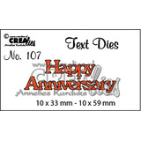 Crealies Text Dies English No. 107 Happy Anniversary (CLTD107)