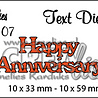 Crealies Tekst Stansen English No. 107 Happy Anniversary (CLTD107)