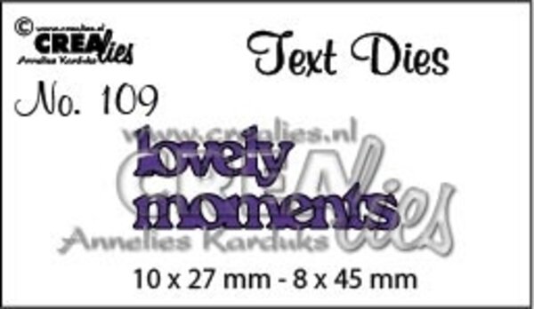 Crealies Tekst Stansen English No. 109 lovely moments (CLTD109)