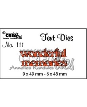 Crealies Text Dies English No. 111 wonderful memories (CLTD111)