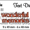 Crealies Tekst Stansen English No. 111 wonderful memories (CLTD111)
