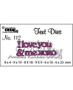 Crealies Text Dies English No. 112 I love you & me xoxo (CLTD112)