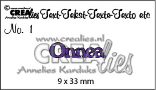 Crealies Text Dies Finnish No. 1 Onnea (CLTF01)