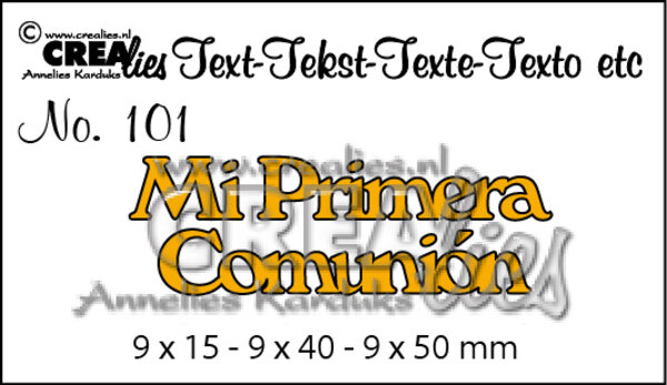 Crealies Tekst Stansen Spanish No. 101 Mi Primera Comunion (CLES101)