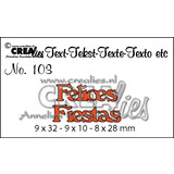 Crealies Tekst Stansen Spanish No. 103 Felices Fiestas (CLES103)