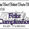 Crealies Tekst Stansen Spanish No. 104 Feliz Cumpleanos (CLES104)