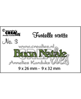 Crealies Text Dies Italian No. 3 Buon Natale (CLFS03)