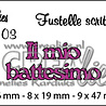 Crealies Tekst Stansen Italian No. 103 Il mio battesimo (CLFS103)