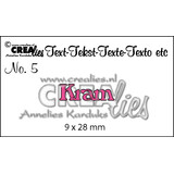 Crealies Tekst Stansen Swedish No. 5 Kram (CLSE05)