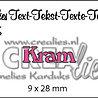 Crealies Text Dies Swedish No. 5 Kram (CLSE05)