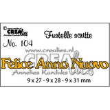 Crealies Tekst Stansen Italian No. 104 Felice Anno Nuovo (CLFS104)