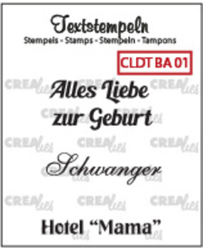 Crealies Text Stamps German Baby 01 (CLDTBA01)