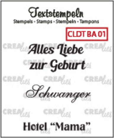 Crealies Textstempel German Baby 01 (CLDTBA01)