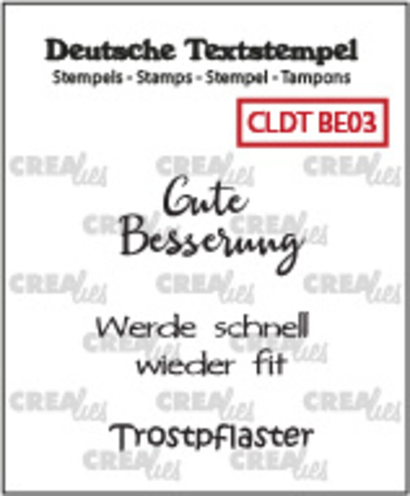 Crealies Textstempel German Besserung 03 (CLDTBE03)